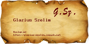 Glazius Szelim névjegykártya
